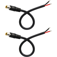 2 Pcs DC7909 Power Pigtails Cable, 12V DC 8mm Male Plug to Bare Wire Open End Power Wire Supply Repair Cable, 16AWG DC 7.9 x 5.5
