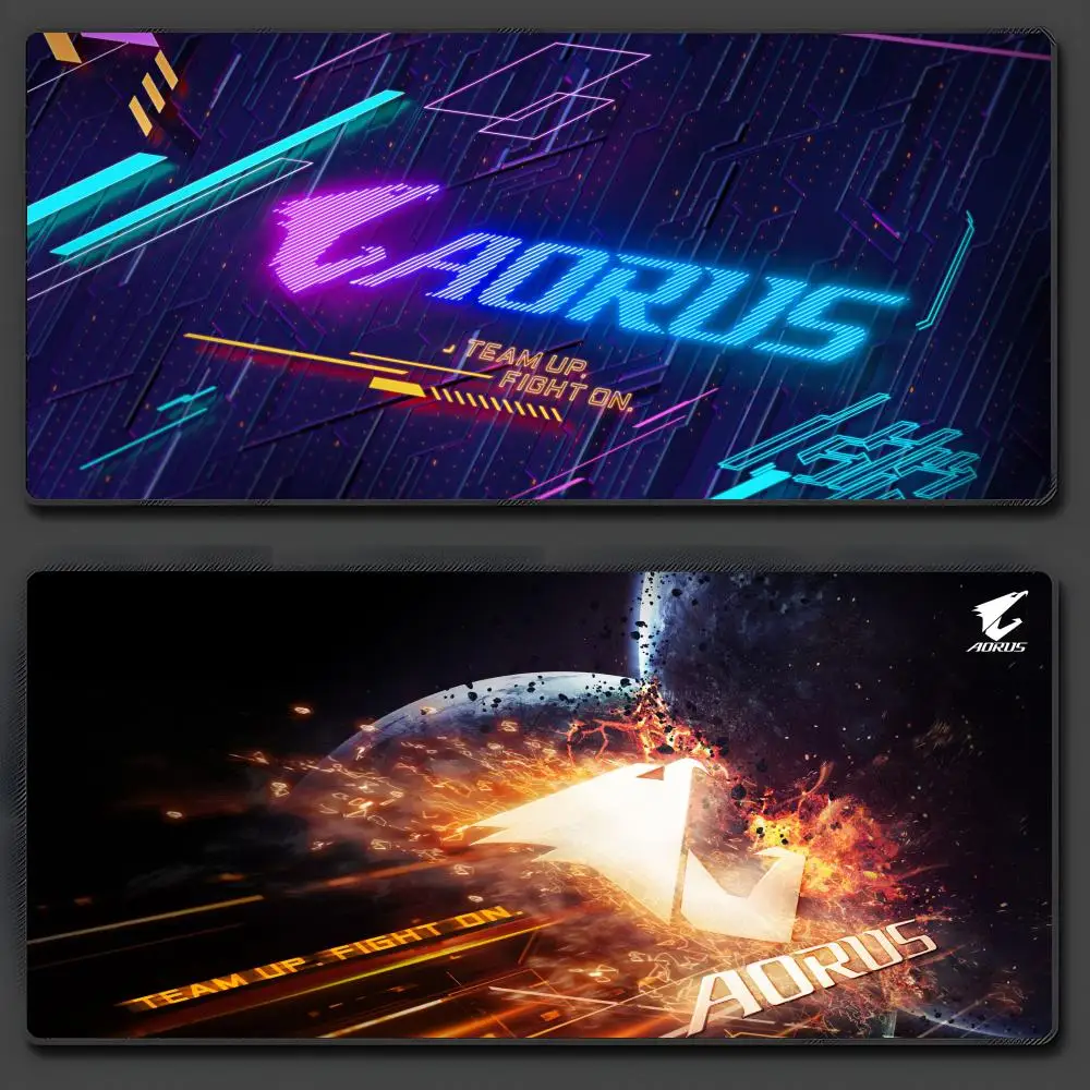 AORUS Large Gaming Mouse Pad Large Anti-Slip Rubber Gaming MousePad Durable Desk Pad Thick Seam Edge Suitable For Office And Gam