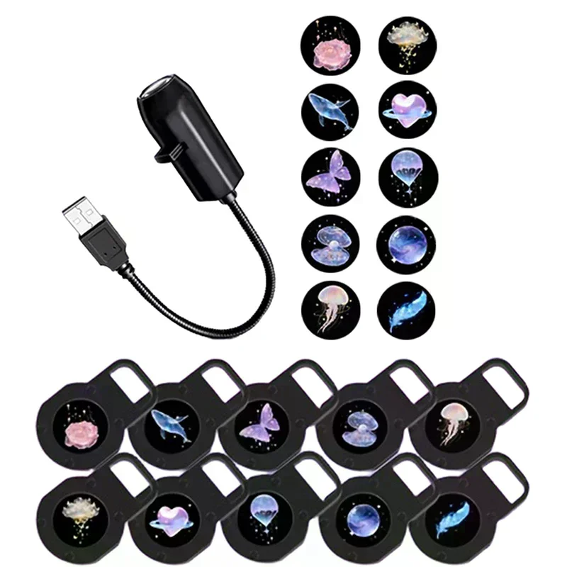 LED Projection Light USB LED Projector LED Dream Projection Night Light LED Projector With 10 Patterns