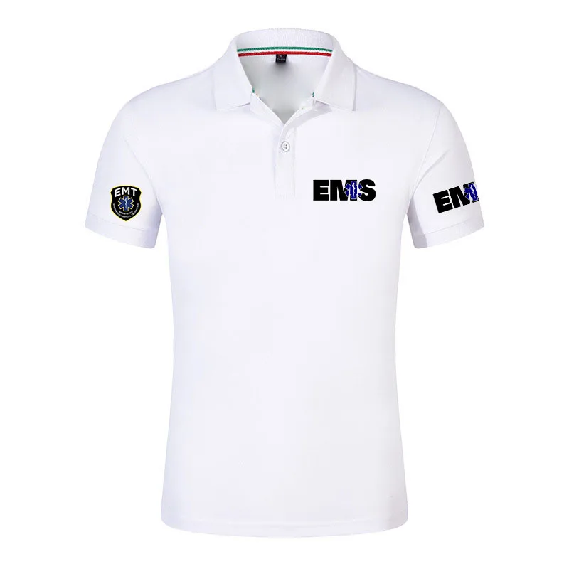 2026 EMT Emergency Ambulance EMS Print Summer Men's New Polo Shirt Outdoor Sports Short Sleeve Breathable Comfortable Top
