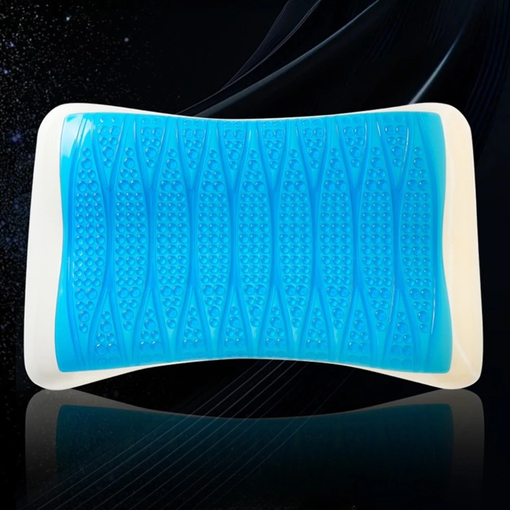 

Gel Slow Rebound Memory Foam Pillow, Space Memory Sponge Cervical Support, Cooling Summer Breathable Orthopedic Pillow for Neck