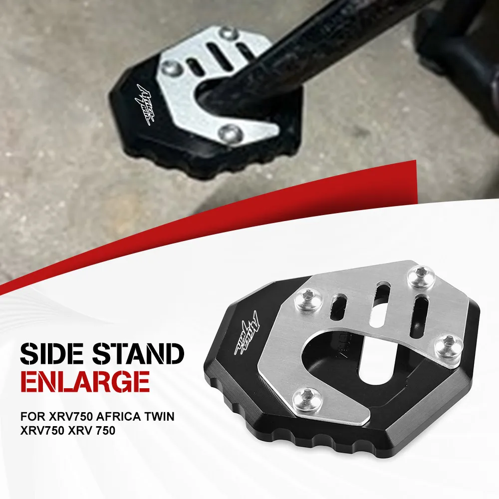 

Motorcycle Accessories FOR HONDA XRV750 AFRICA TWIN XRV750 XRV 750 CNC Flat Foot Side Stand Enlarge Extension Kickstand Plate
