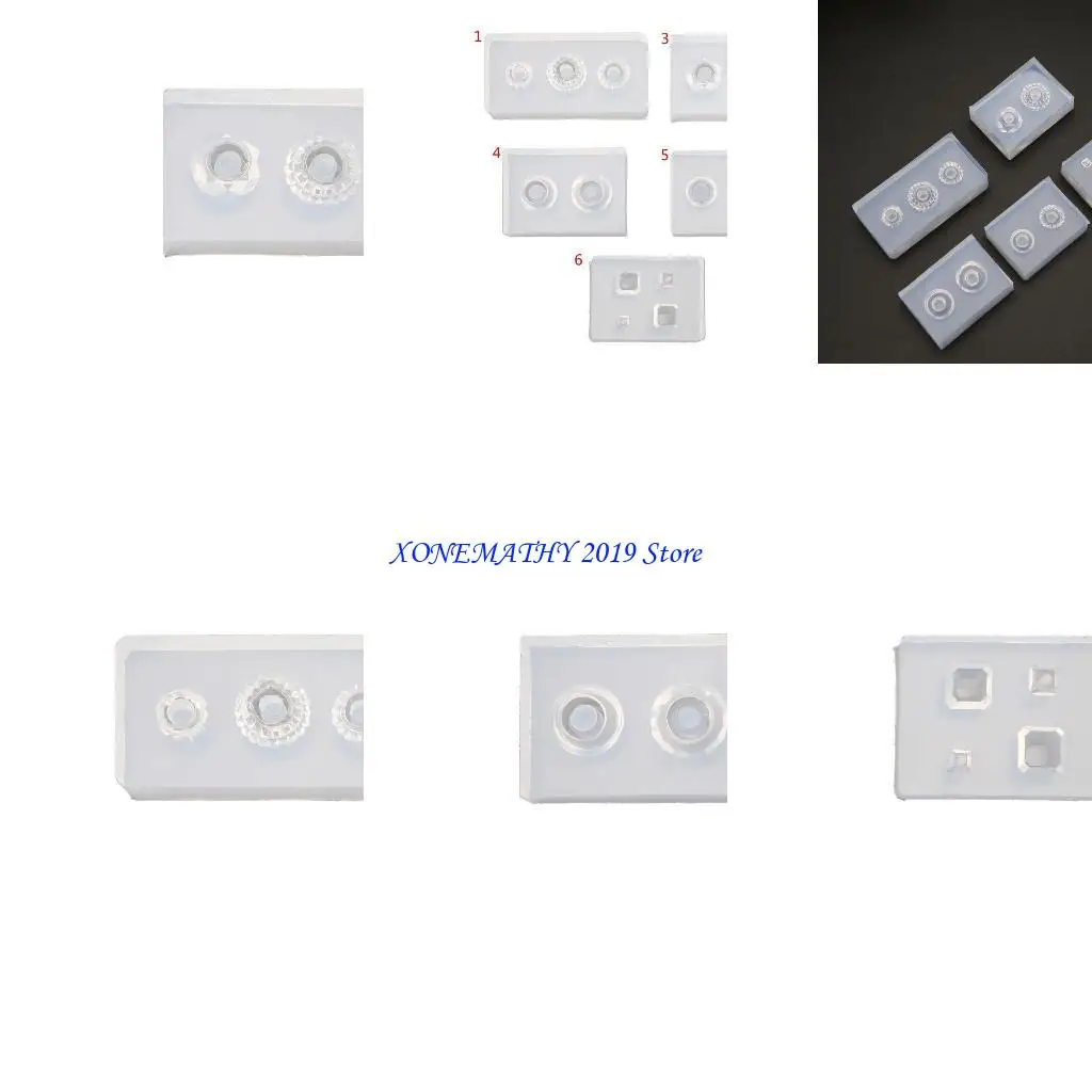 

F42F Silicone Mold Large Hole Bead Charm Bracelet Resin Jewelry Craft Tool