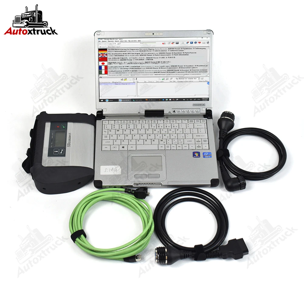 CF-C2 Laptop Full Chip Multiplexer 2022.6 Version for MB Star C4 Sd Connect Car Truck Support Voltage Auto Diagnostic Tool