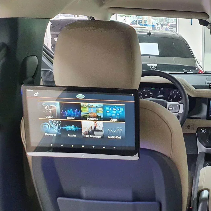 2025KANOR 12.4 Inch Car Tablet 4 Core HD 1920*1080 IPS Screen USB Android 11 BT Wifi Rear Seat Touch Support Headrest Monitor