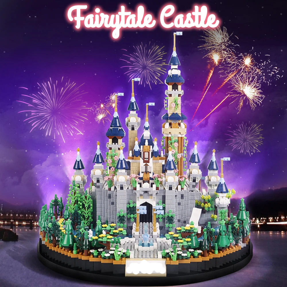 Fairytale Castle Building Block Princess Castle Bricks Model Set Diy Assembling Toys for Girls Home Decoration Gift for Kids