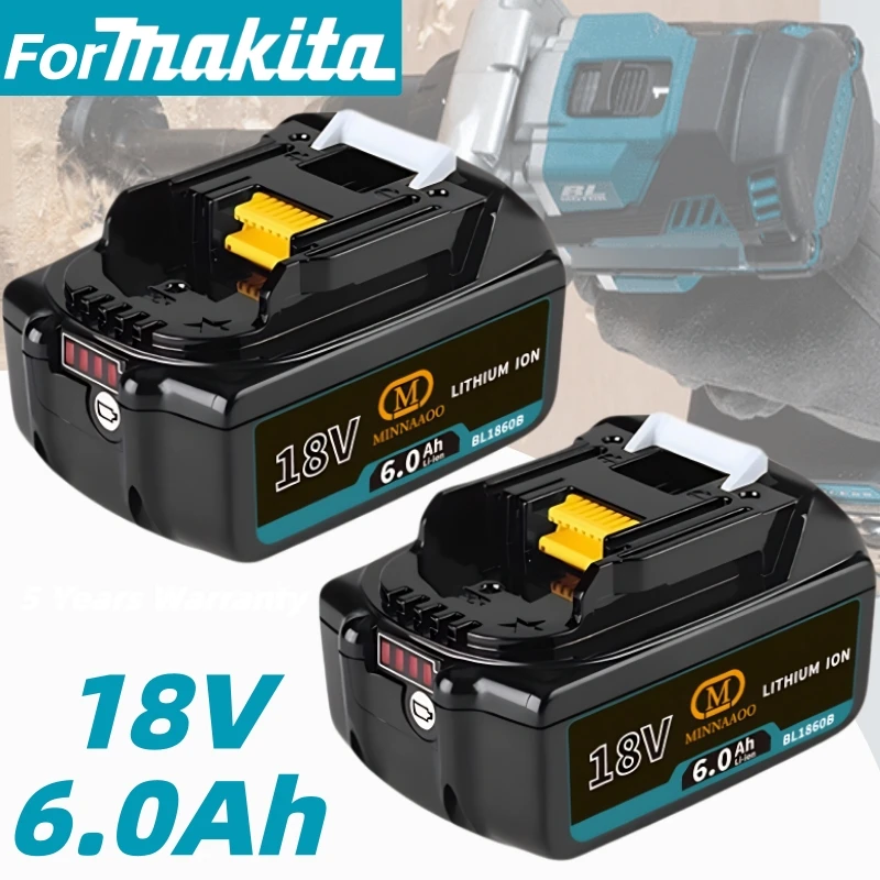 

Genuine for Makita 18V 6.0Ah Li-ion Battery for BL1830/BL1850/BL1860B, BL1815 Original Power Tools Replacement Battery