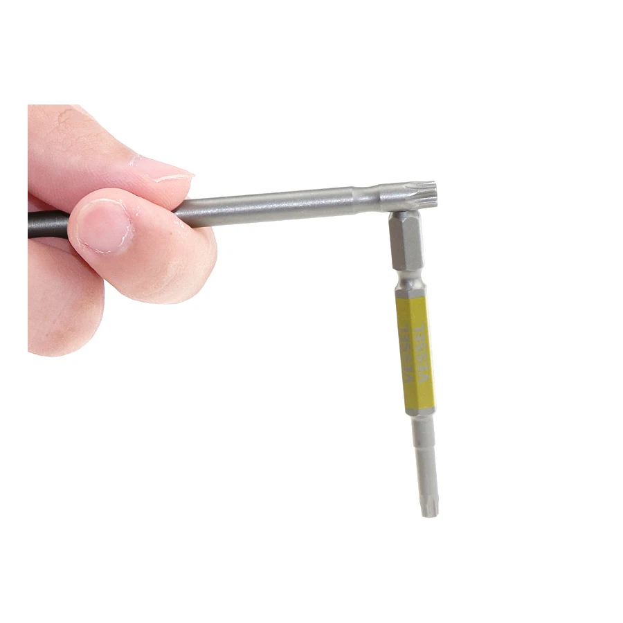VESSEL GS5P-33 GS5P-34 5Pcs TORX Screwdriver Bits, Strong Magnetic 65/150mm 6.35mm Hex Shank JIS Standard Tool Accessories