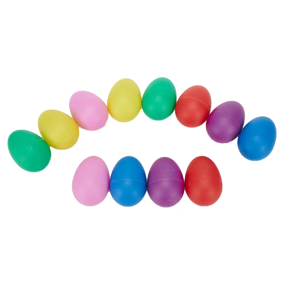 Durable High Quality Brand New Maracas Egg Shakers Plastic Rattle Easter Sensory Toy Colorful Musical Instrument