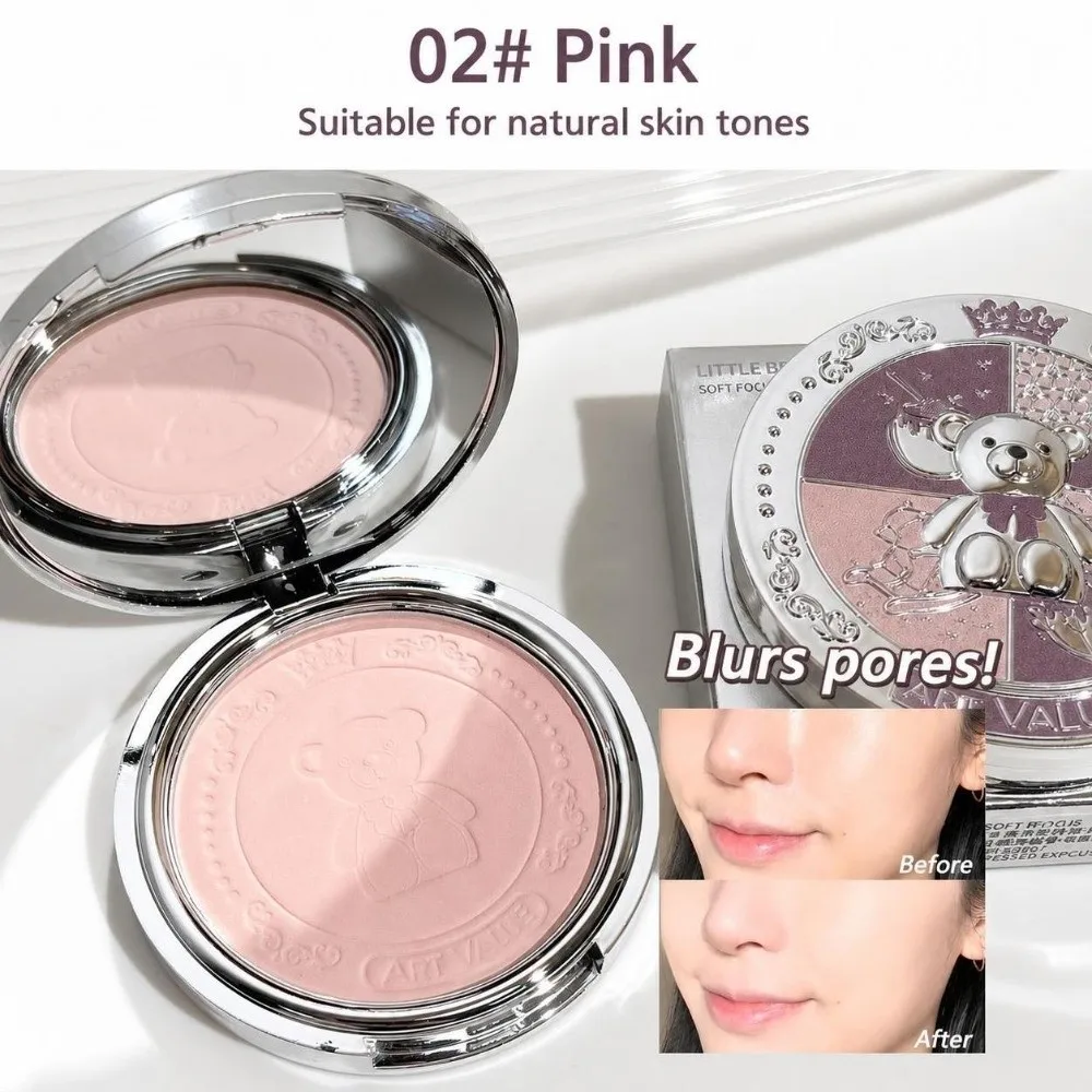 Natural Oil Control Pressed Powder Matte Waterproof Loose Powder Long Lasting Pearlescent Texture Face Powder Makeup Routine