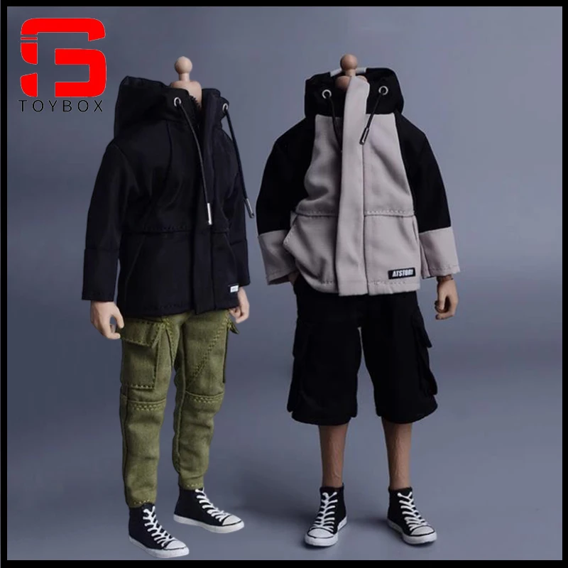 ATStory 1/12 Mannelijke Rits Outdoor Jas Kleding Model Fit 6 ''BJD Notaman Asi 3.0 NWTOYS VTOYS Soldaat Action Figure Body poppen