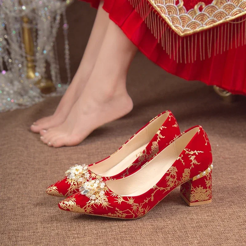 

Новые женские модные классические высококачественные стильные удобные красные свадебные туфли на высоком каблуке, женские крутые туфли на шпильке, Zapatos Dama