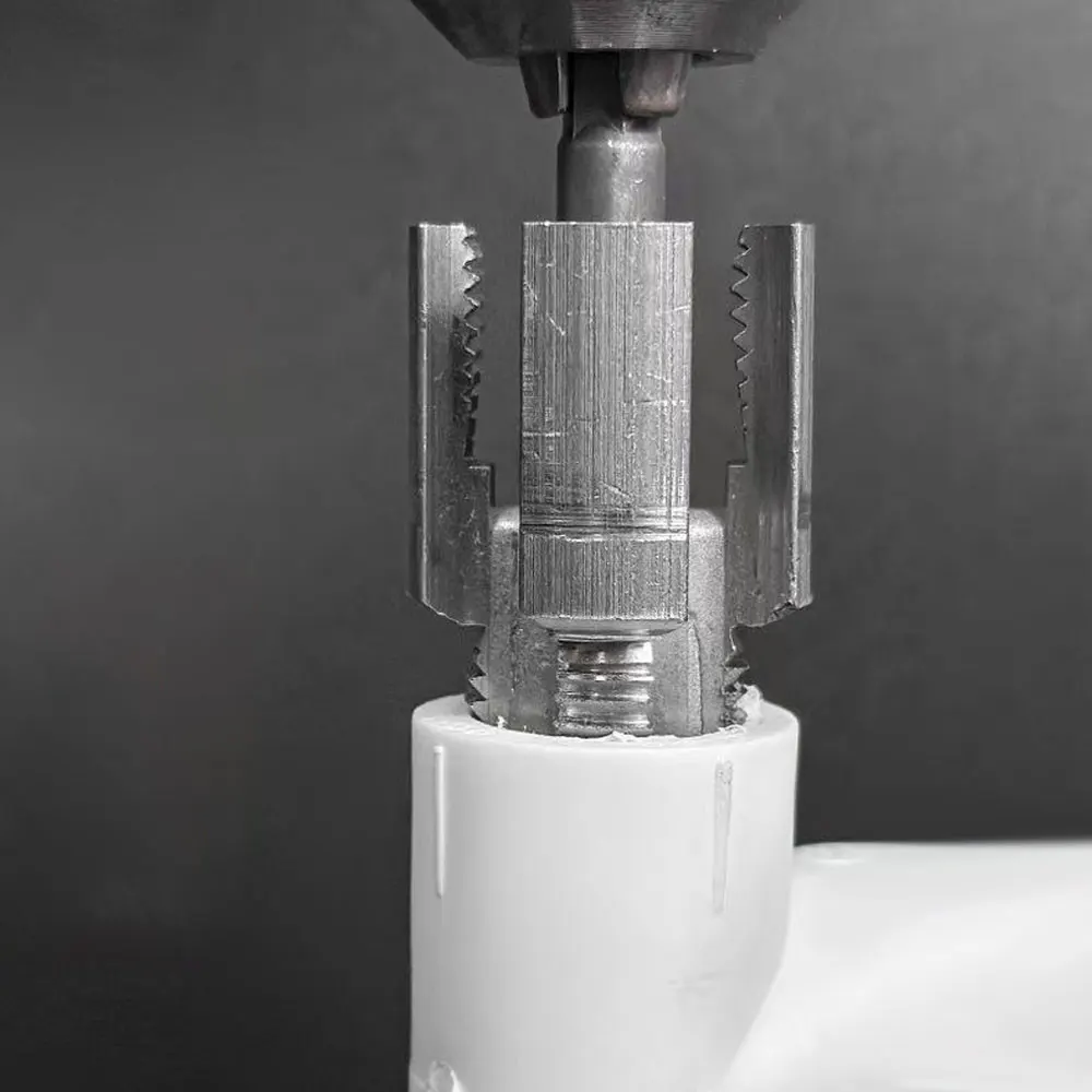 Ferramenta de rosqueamento de tubo de rosca interna e externa integrada para tubos PPR de 1/2 e 3/4 polegadas, com torneiras e matrizes para corte de rosca