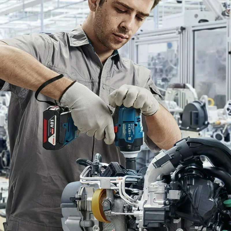 Imagem -05 - Chave de Impacto sem Fio Ferramenta Bare Brushless Chave Elétrica de Alto Torque Ferramentas Elétricas 18v 400nm Bosch-gds18v400