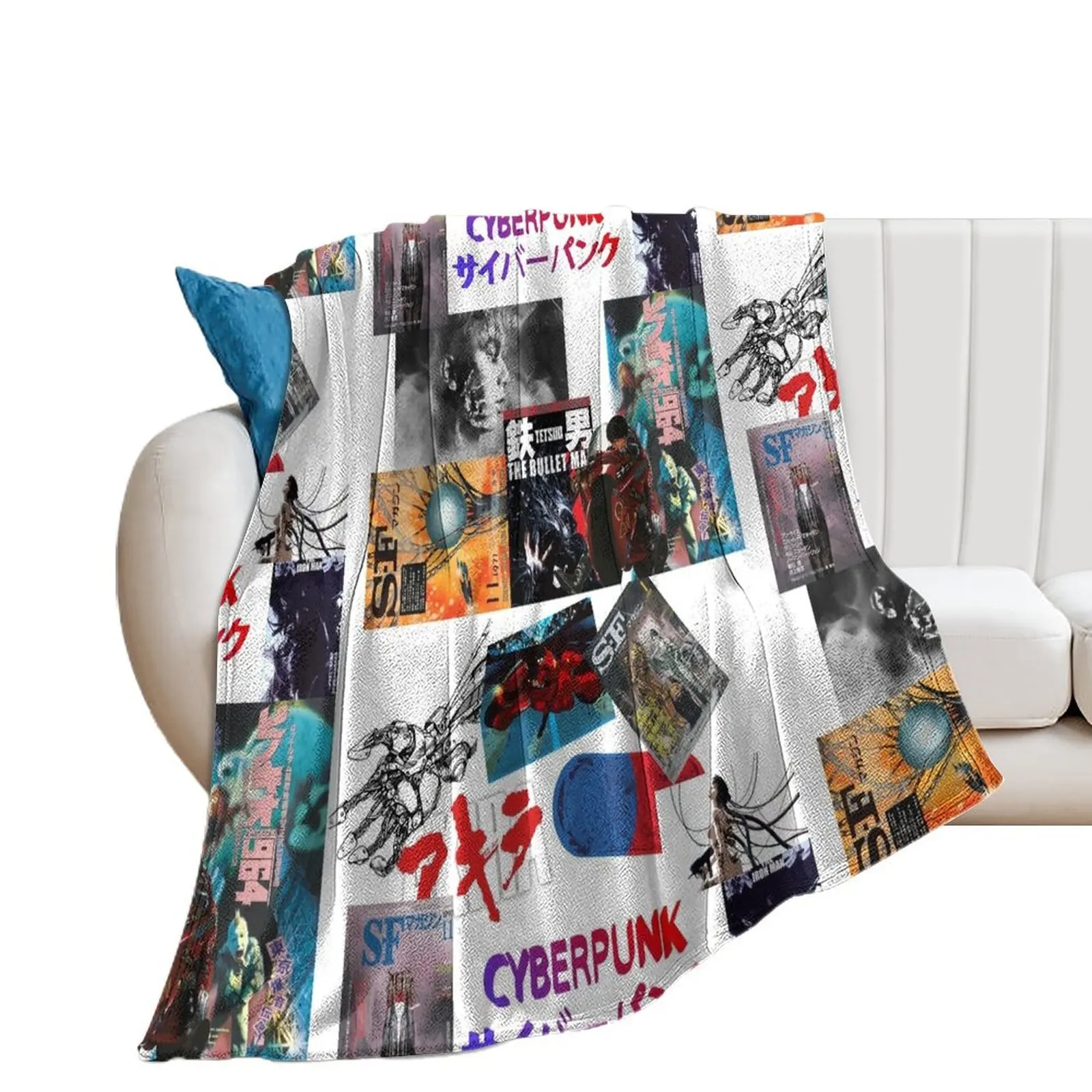 C Y B E R P U N K 「サイバーパンク」 Throw Blanket Kid'S Soft Plush Plaid christmas gifts Plaid on the sofa Blankets