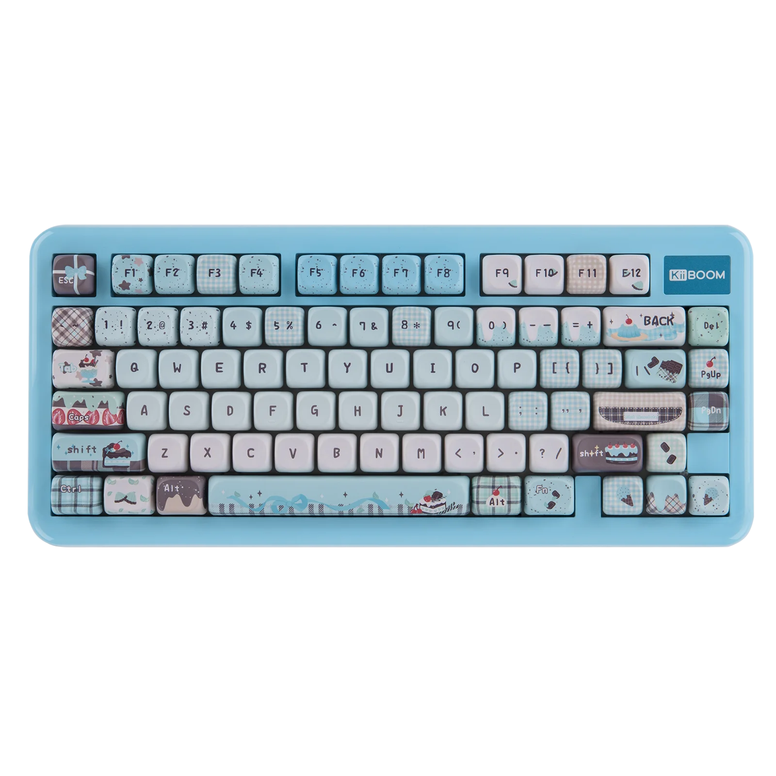 

KiiBOOM Phantom81 Lite QMK/VIA 75% прокладка с возможностью горячей замены, проводная/BT/2,4 ГГц, беспроводная механическая клавиатура, корпус из АБС-пластика + UV Tech RGB подсветка
