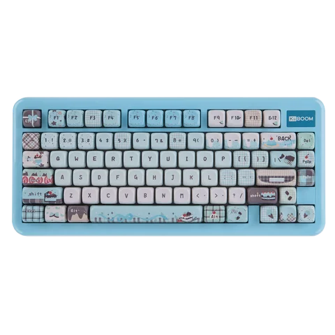 KiiBOOM Phantom81 Lite QMK/VIA 75% Hot-Swap Gasket Wired/BT/2.4GHz Wireless Mechanical Keyboard ABS Case+UV Tech RGB Backlights