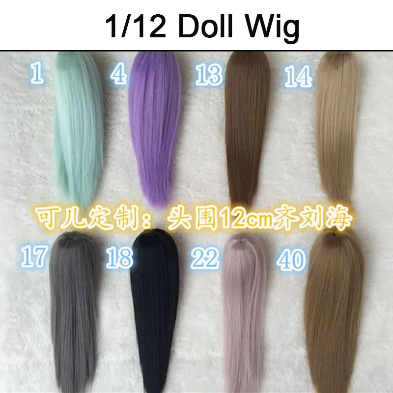 

Dolls Accessories Various Colors 15CM/25CM Straight Handmade Kurhn BJD 1/12 Doll Wig Hair