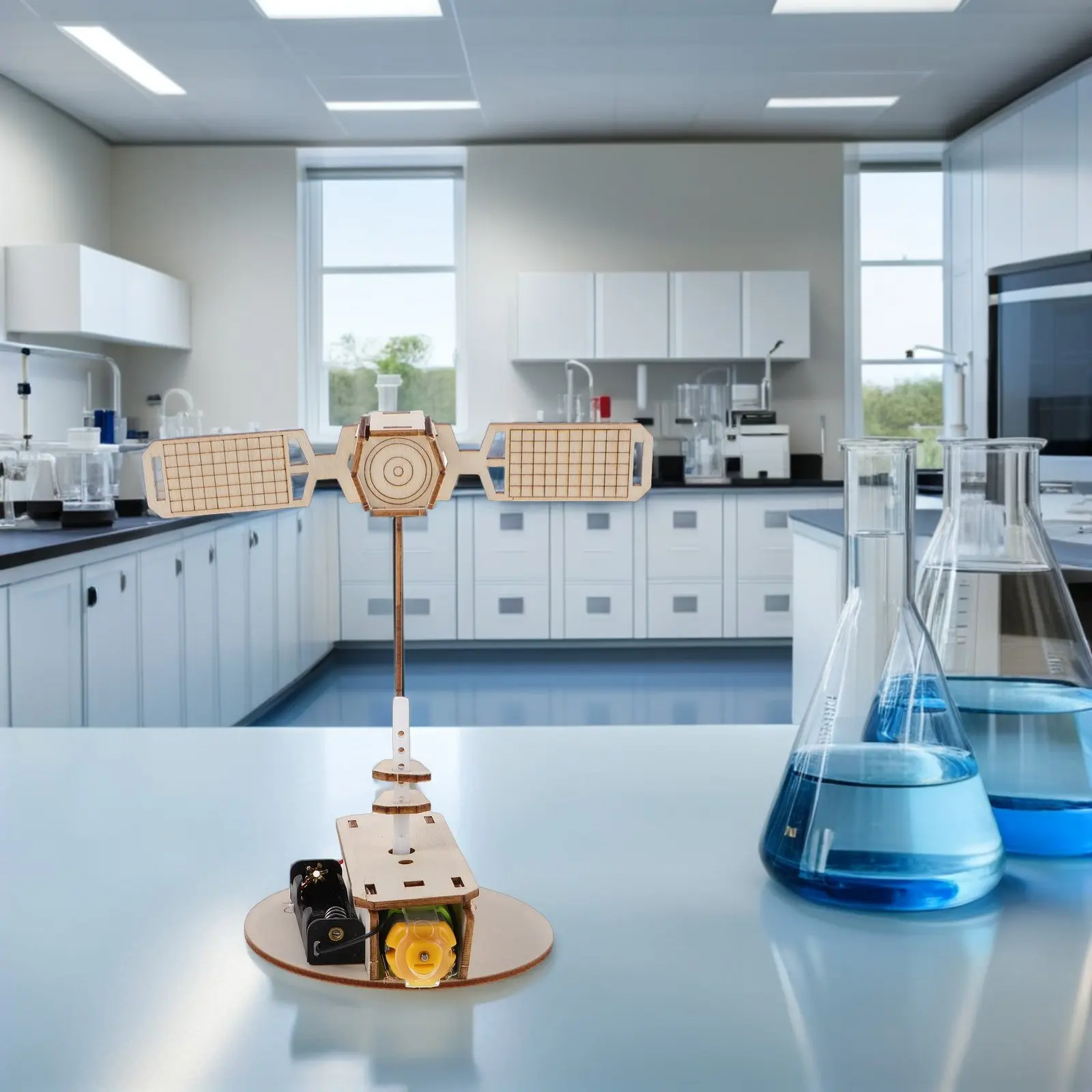 Kit Educativo de 3 Piezas, Satélite 3D para Armar, Proyecto de Ciencia Espacial para Niños, Exploración Astronómica Práctica