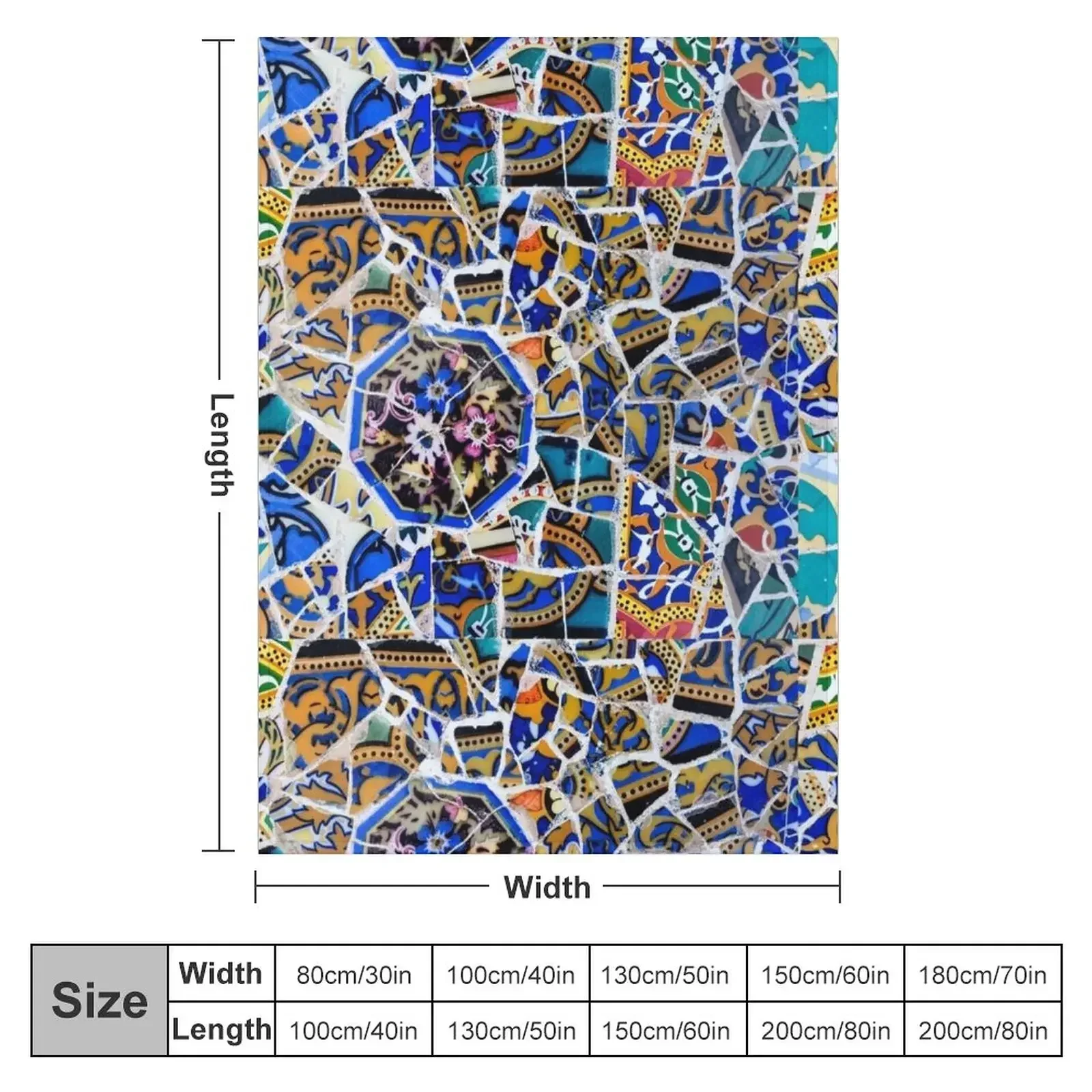 New Park Güell detail of tiles Throw Blanket Tourist Thin Soft Plush Plaid Blankets