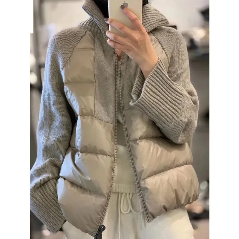 

Korean Loose Women Splicing Cotton Coat 2024 Winter New Women Warm Thicken Bread Jacket Long-Sleeved Women Parkas Winter Outwear