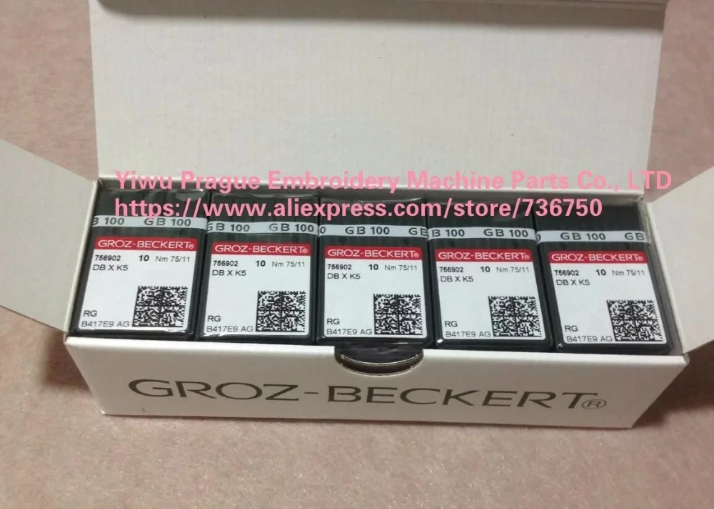 500 Pcs Genuine Groz-Beckert Embroidery Needle DB X K5 DBxK5 RG Point EF0640G009RG EF0640G010RG EF0640G011RG EF0640G012RG