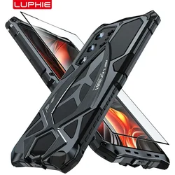 Metal Cover For Samsung Galaxy S24 Ultra Case S23 S25 U Heavy Duty Silicone Anti Drop Funda For iphone 15 Pro Max 14 13 16 Shell
