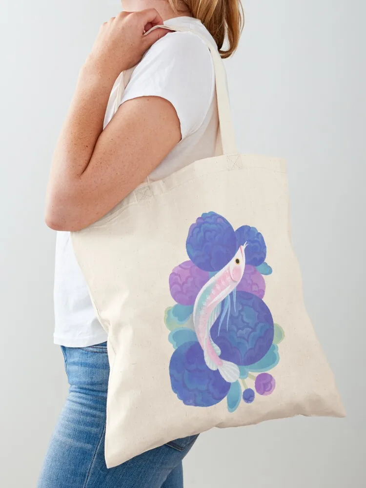 

Arowana and peony Tote Bag canvas bags canvas tote bags Women's tote bag bag university