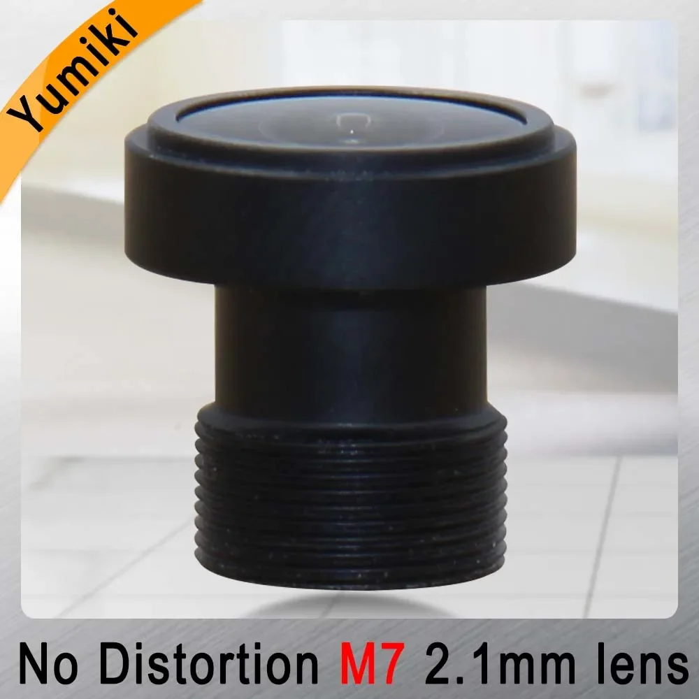 Yumiki 2.1mm M7 Lens 1/4 Inch 5MP IR F1/2.7 No Distortion lens for cctv camera Wide angle 170degree