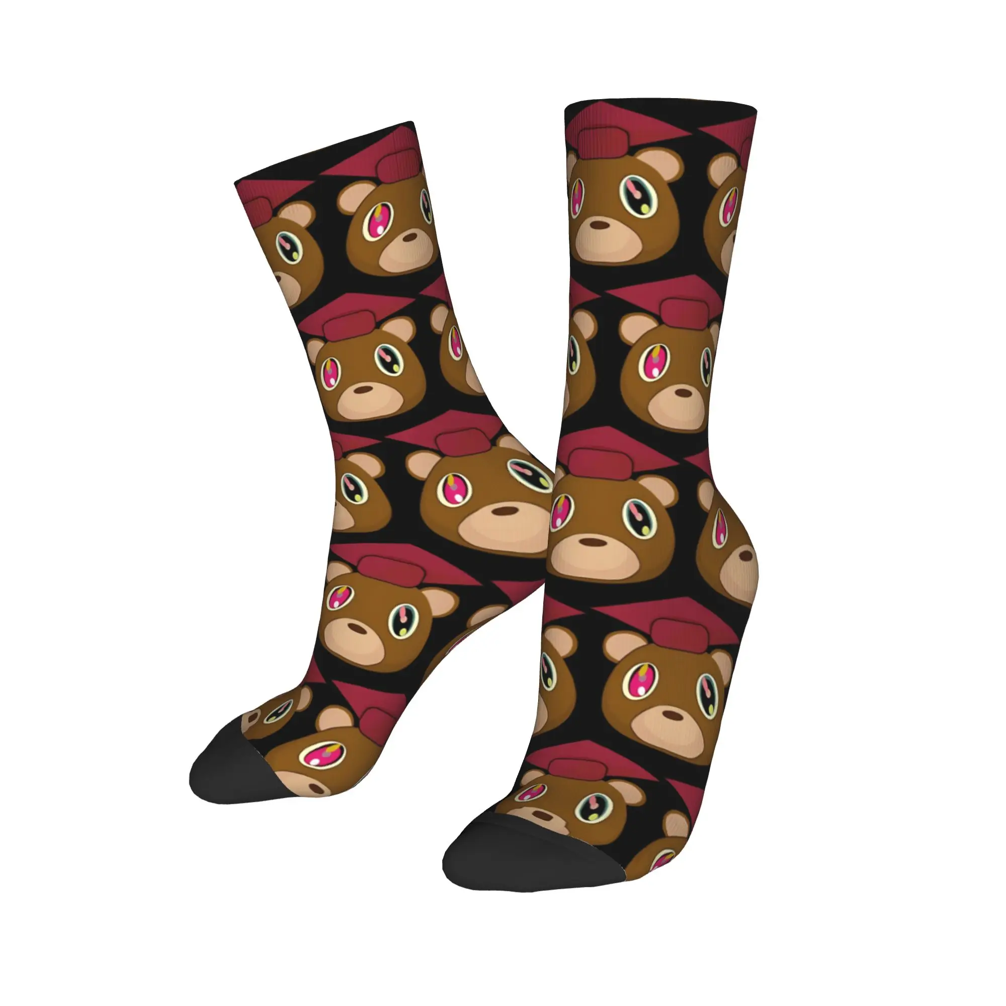 Kanye West Graduation Bear Stockings  Custom Elegant Socks Winter Anti Skid Socks Men Climbing Soft Breathable Socks
