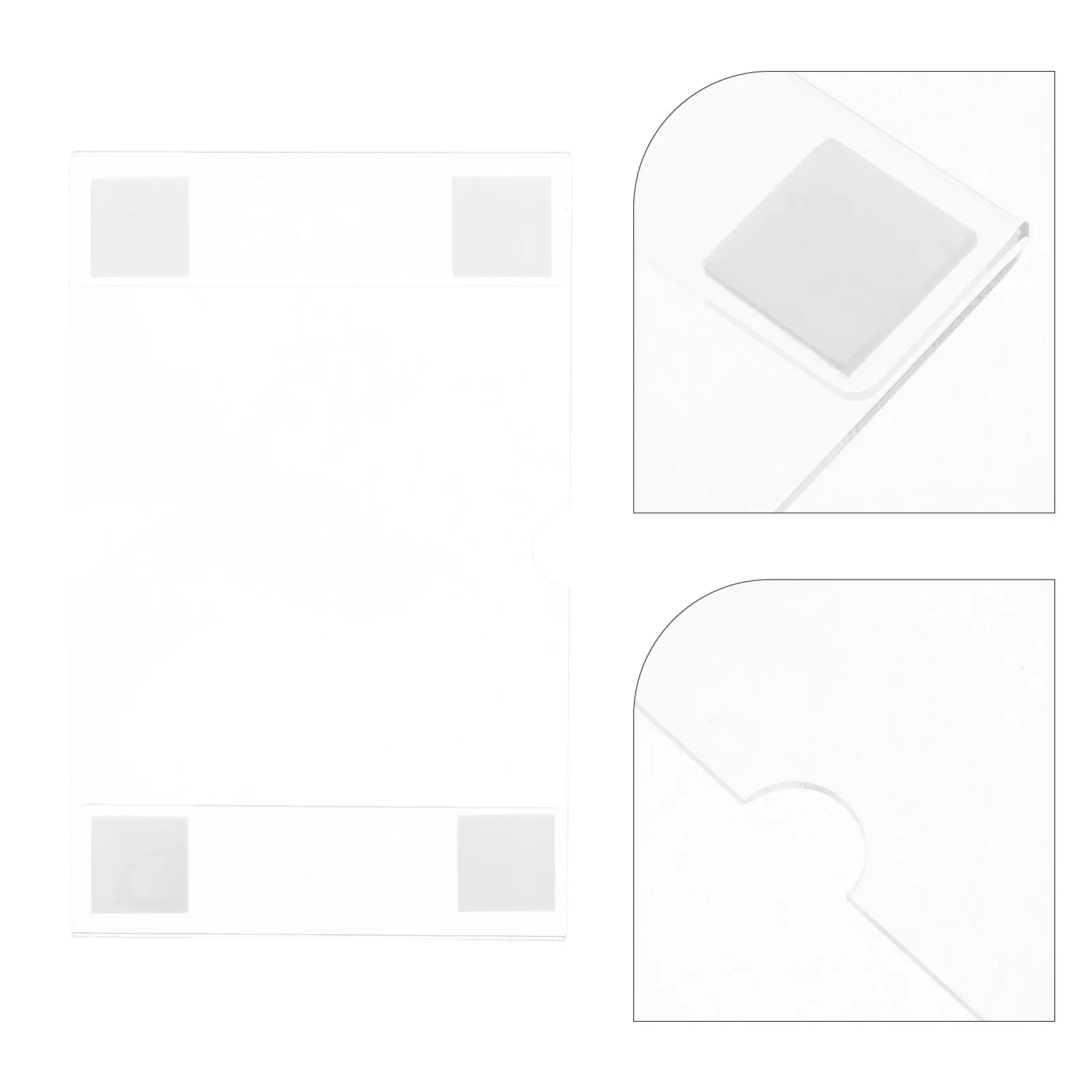 

Wall Mount Acrylic Sign Holder Clear Frame 4x6 Inch Hanging Poster Display Door Label Greeting Card Frame Document for Wall