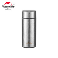 Naturehike Water Bottle Pure Titanium 200ML Pocket Cup Lightweight portable Outdoor Camping Hiking Climbing Drinking Bottle