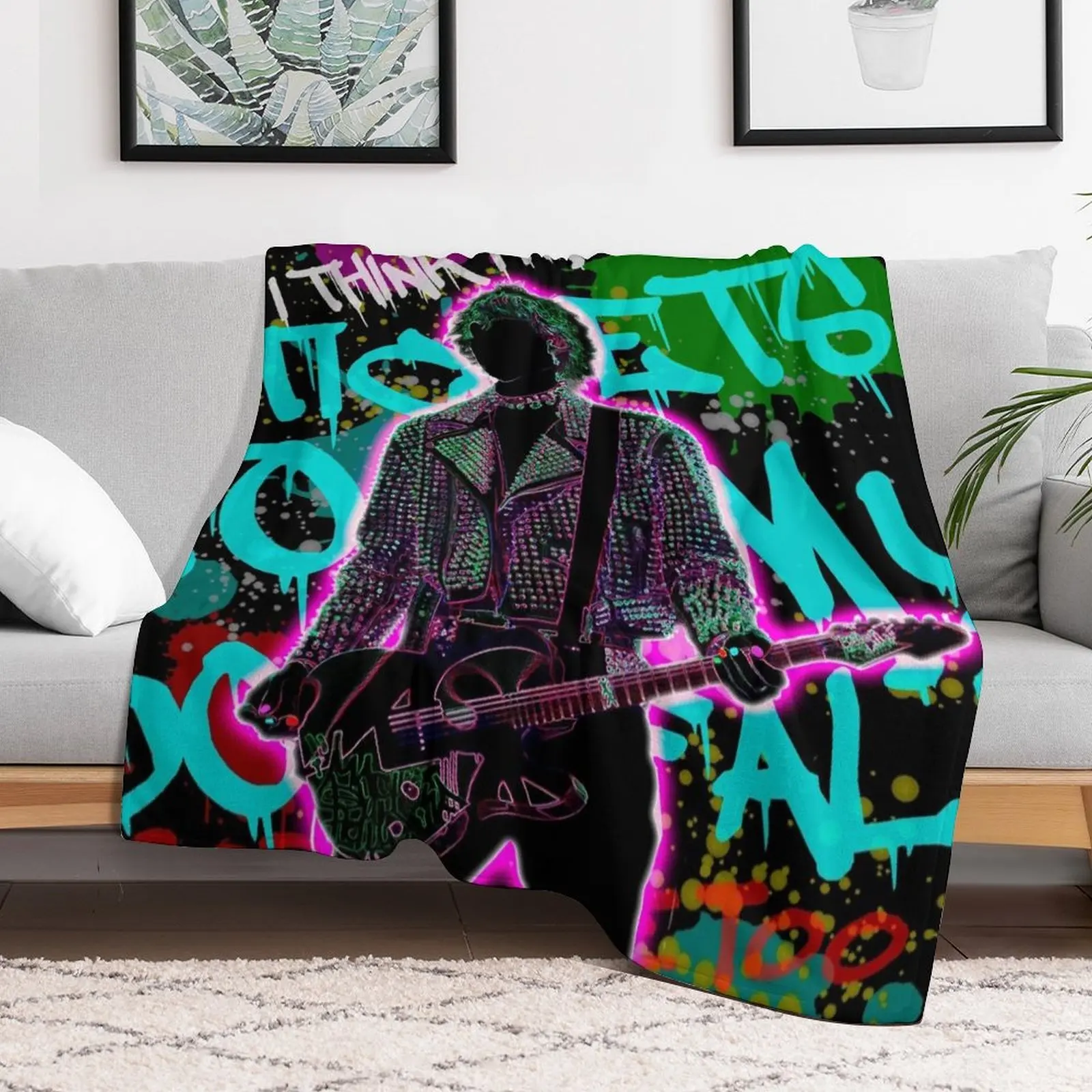 

MGK Illustration Throw Blanket Bed covers Sofa Throw Blankets