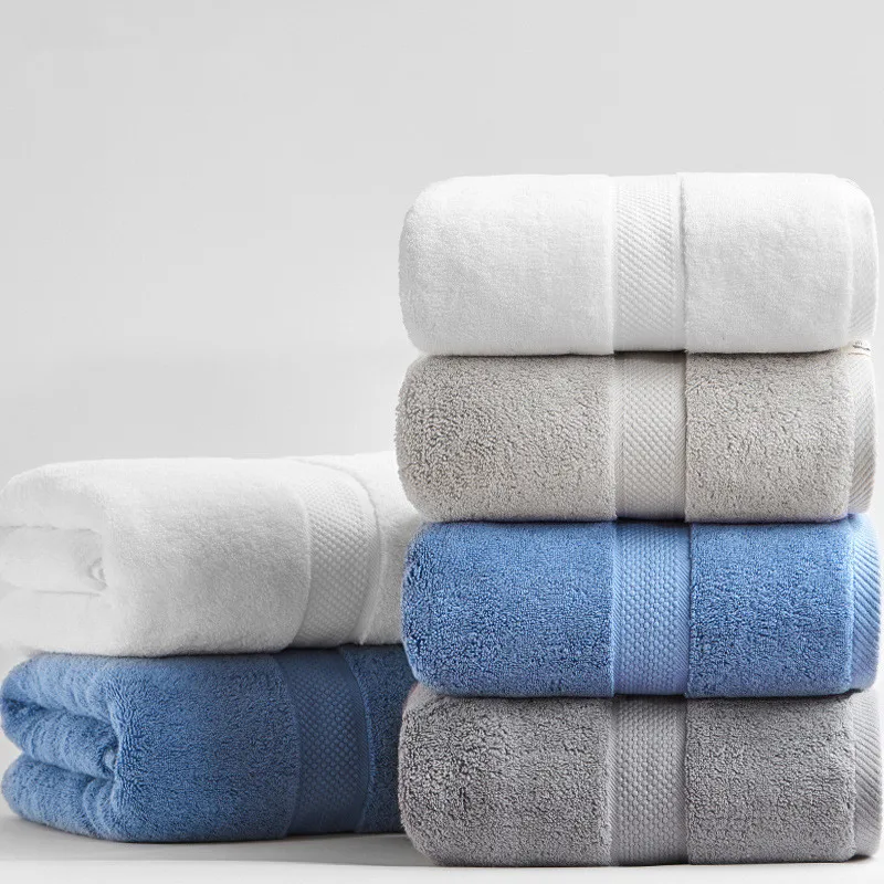 80x160cm 800g Plus Large 100% Cotton Thickened Solid Color Bathroom Adult Bath Towel