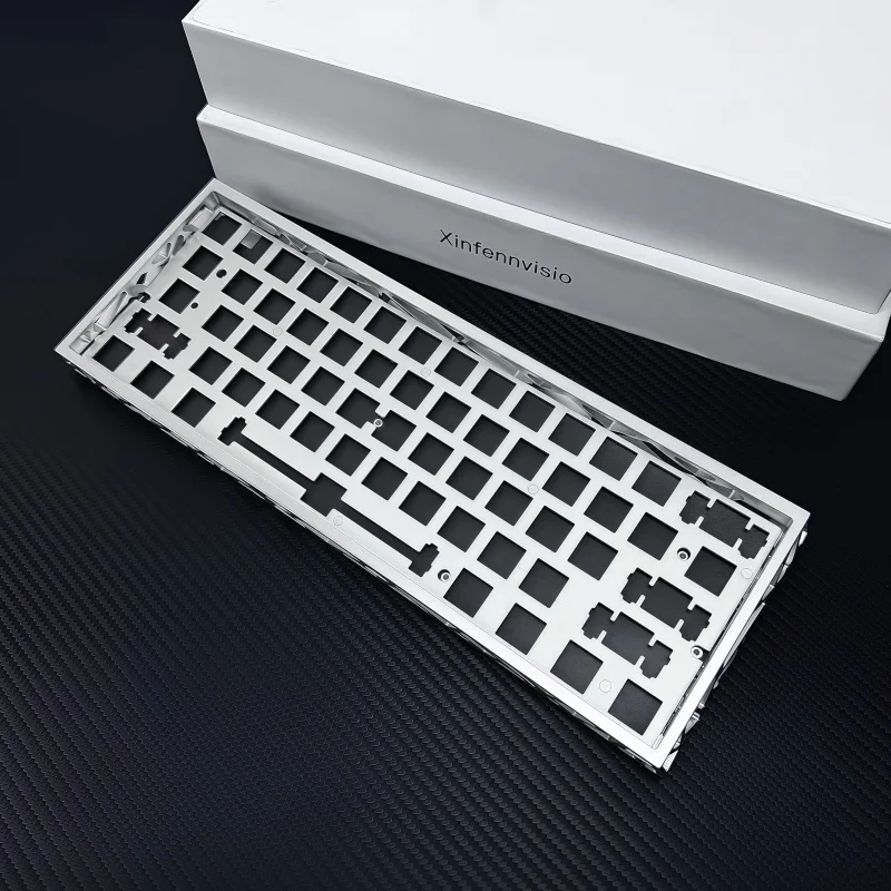 Wooting 60he+ Carbon Fiber Positioning Plate Aluminum Alloy 3k Diagonal Rivet Screw Posts Gh61 Customized Keyboard Accessories