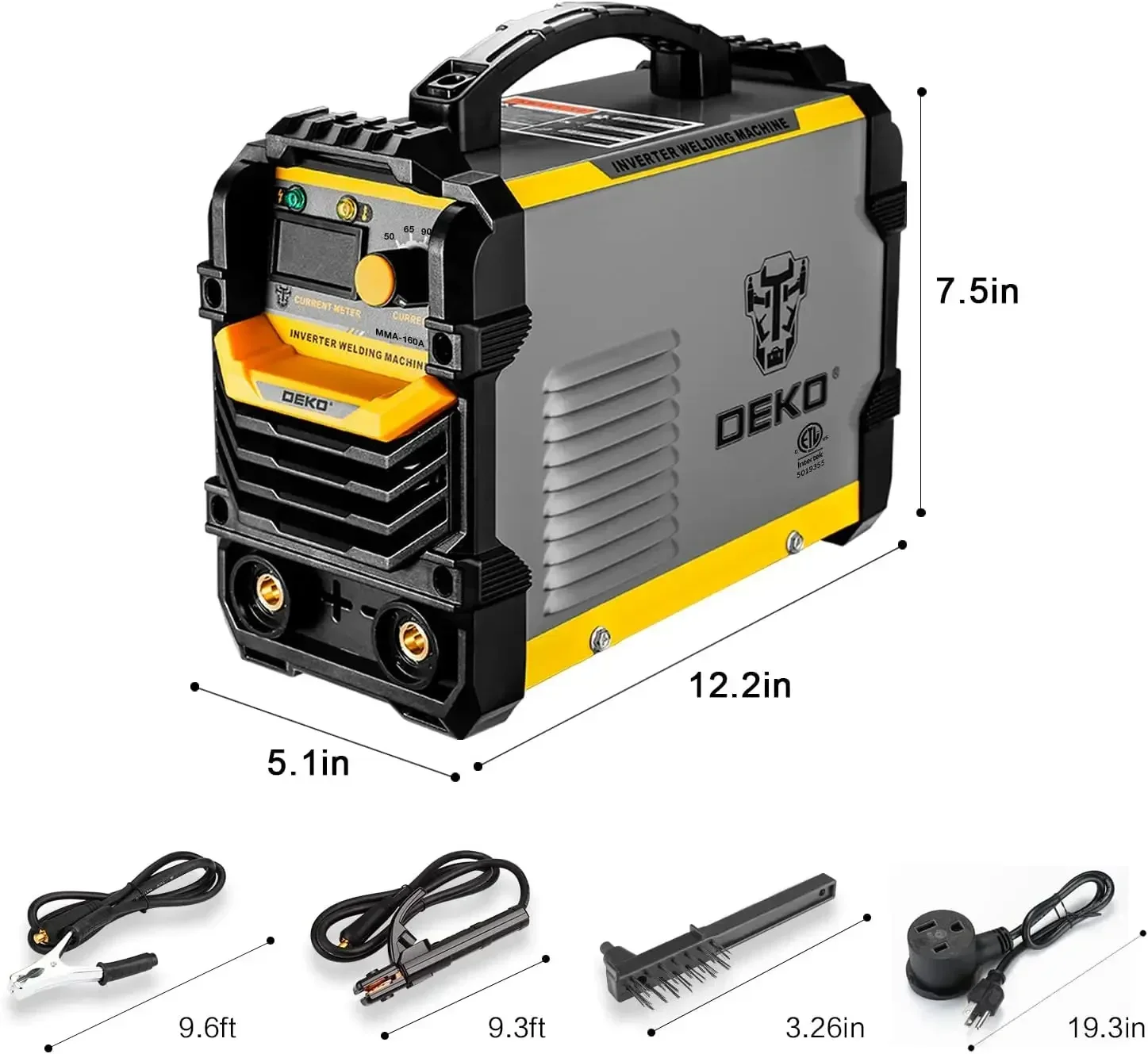 110/220V MMA Welder,160A ARC Welder Machine IGBT Digital Display LCD Hot Start Welder with Electrode Holder  Work Clamp