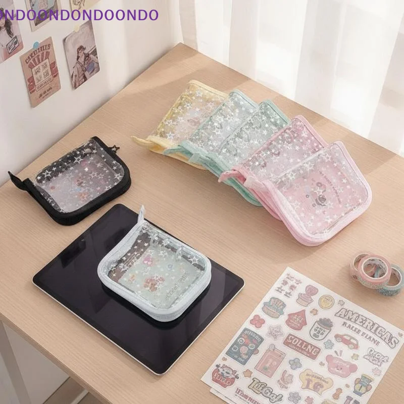 A8 Star Glitter Loose-leaf Card Binder Eco-friendly PVC 3 Inch Photo Album for Kid Artwork Storage