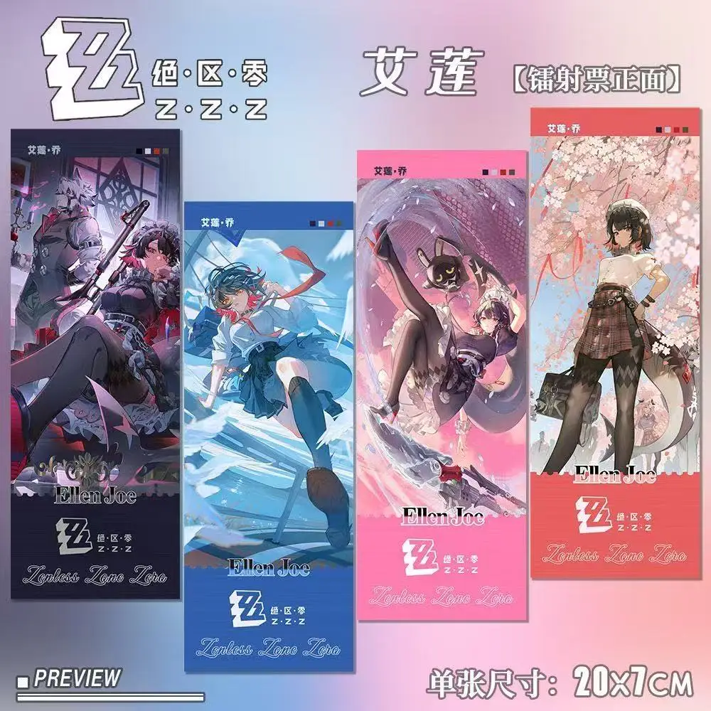 

Game Zenless Zone Zero Merchandise Ellen Joe Laser Ticket Collectible Bookmark Card Anime Game Merchandise
