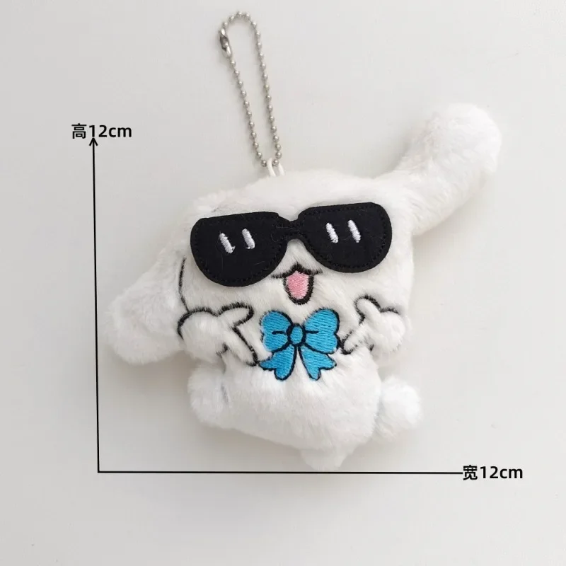 Kawaii Sanrio Hello Kitty Kuromi Doll Pendant Anime My Melody Cinnamoroll Purin Sunglasses Doll Bag Pendant Kids Christmas Toys