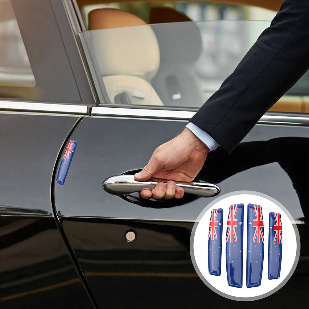 

8Pcs Car Door Protector Bendable Edge Guards National Flag Design Durable Door Side Protector Strips Anti Collision Scratch