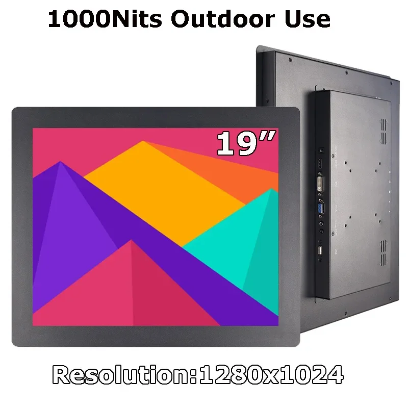 

aotesier 1000 нит 19-дюймовый 1280x1024 резистивный/емкостный сенсорный монитор промышленного класса с VGA HDMI USB-интерфейсом