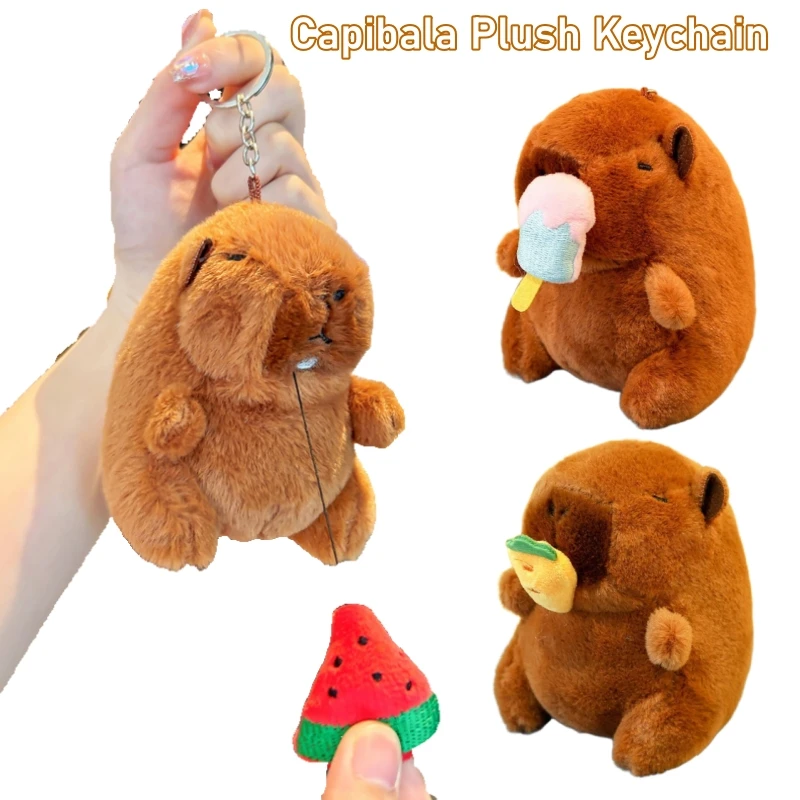 

Выдвижной плюшевый брелок с капибарой, подвесная кукла, плюшевая игрушка в виде животного, снятие стресса, сенсорные игрушки для детей и взрослых