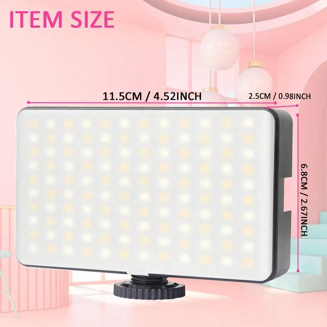 Lumière vidéo RGB 1 pièce, panneau lumineux d'appareil photo LED portable 0-360 couleur, éclairage d'appareil photo reflex numérique rechargeable