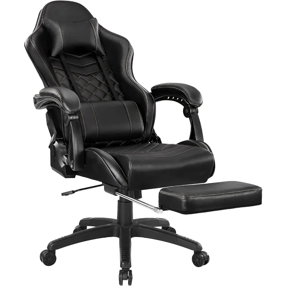 350lbs Ergonomic Office Chair with Footrest and Adjustable Armrest, High Back Comfortable Computer Gaming Chairs