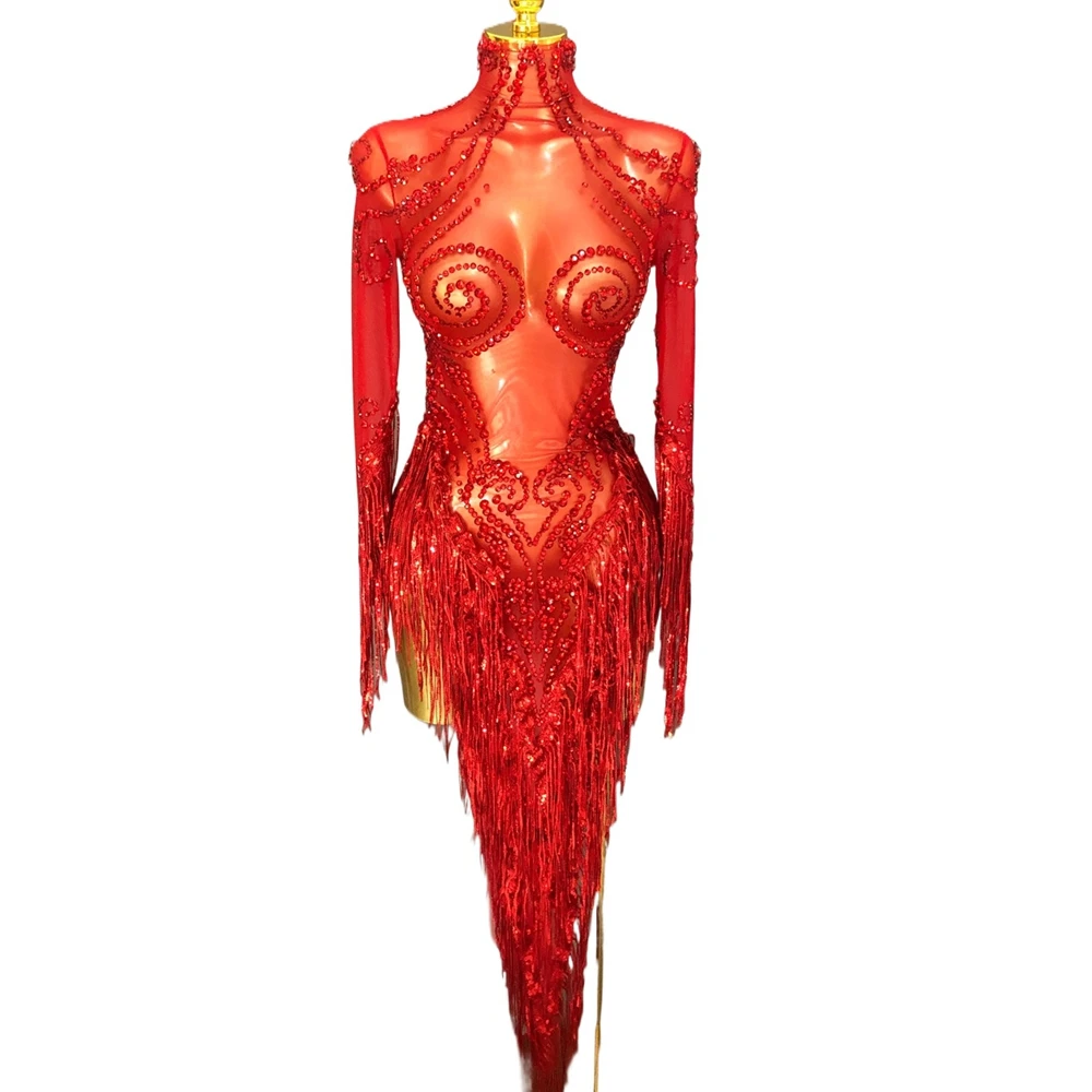 sparkly-rhinestones-tassels-long-dress-women-sexy-mesh-transparent-performance-dance-costume-birthday-celebrate-photo-shoot-wear