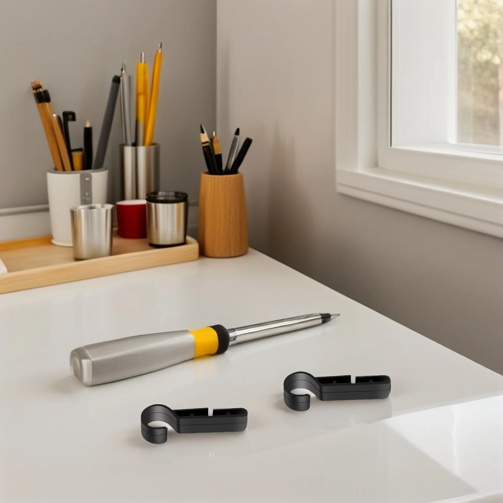 مشابك تثبيت على شكل قبعة صلبة مكونة من 4 قطع من البلاستيك المتين لمصباح المصباح الأمامي الآمن #6