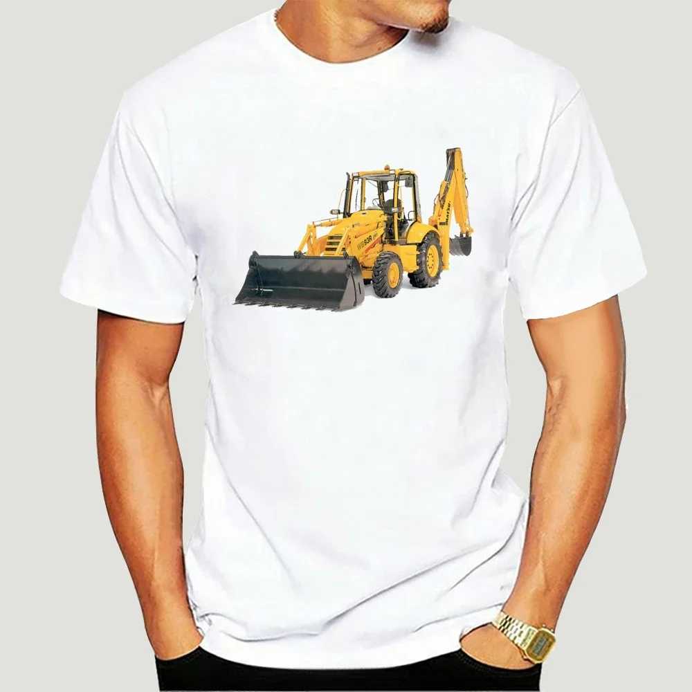 Graphic Short Sleeve t-shirts for men Backhoe Loader Novelty Men men round neck cool man's T-shirt manga vintage anime clothes