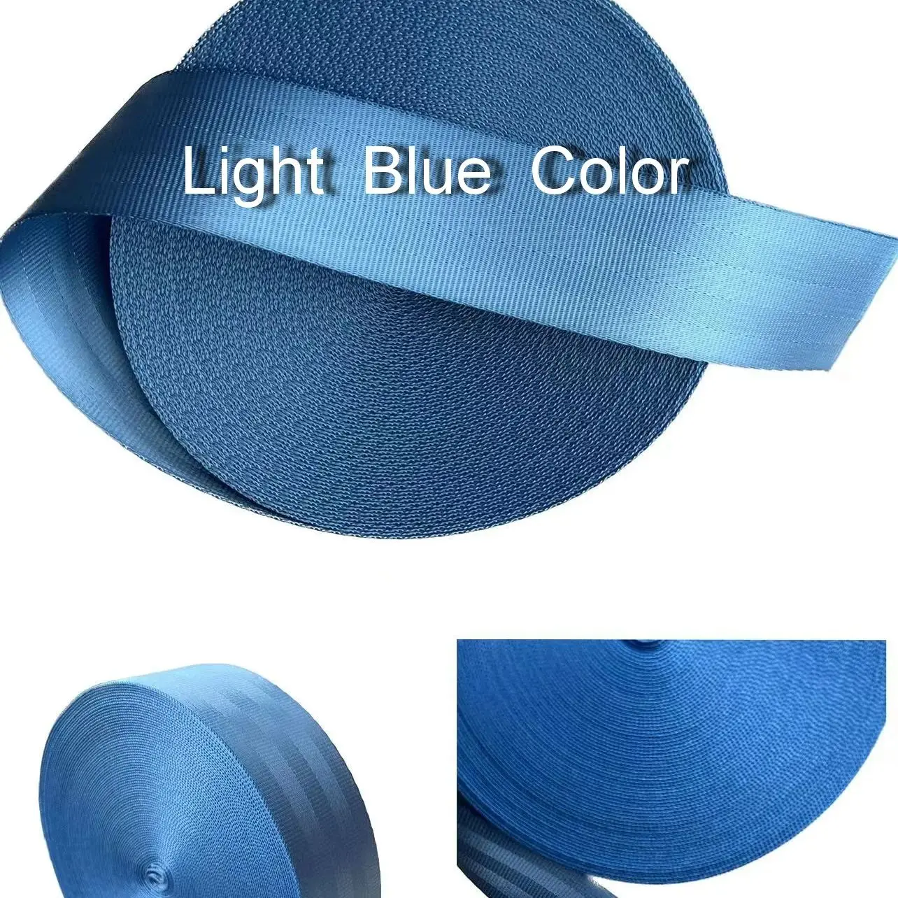 

35 meters Roll Seat Belt Webbing Safety Strap LIGHT BLUE Color 4.8cm Wide 5 Bars