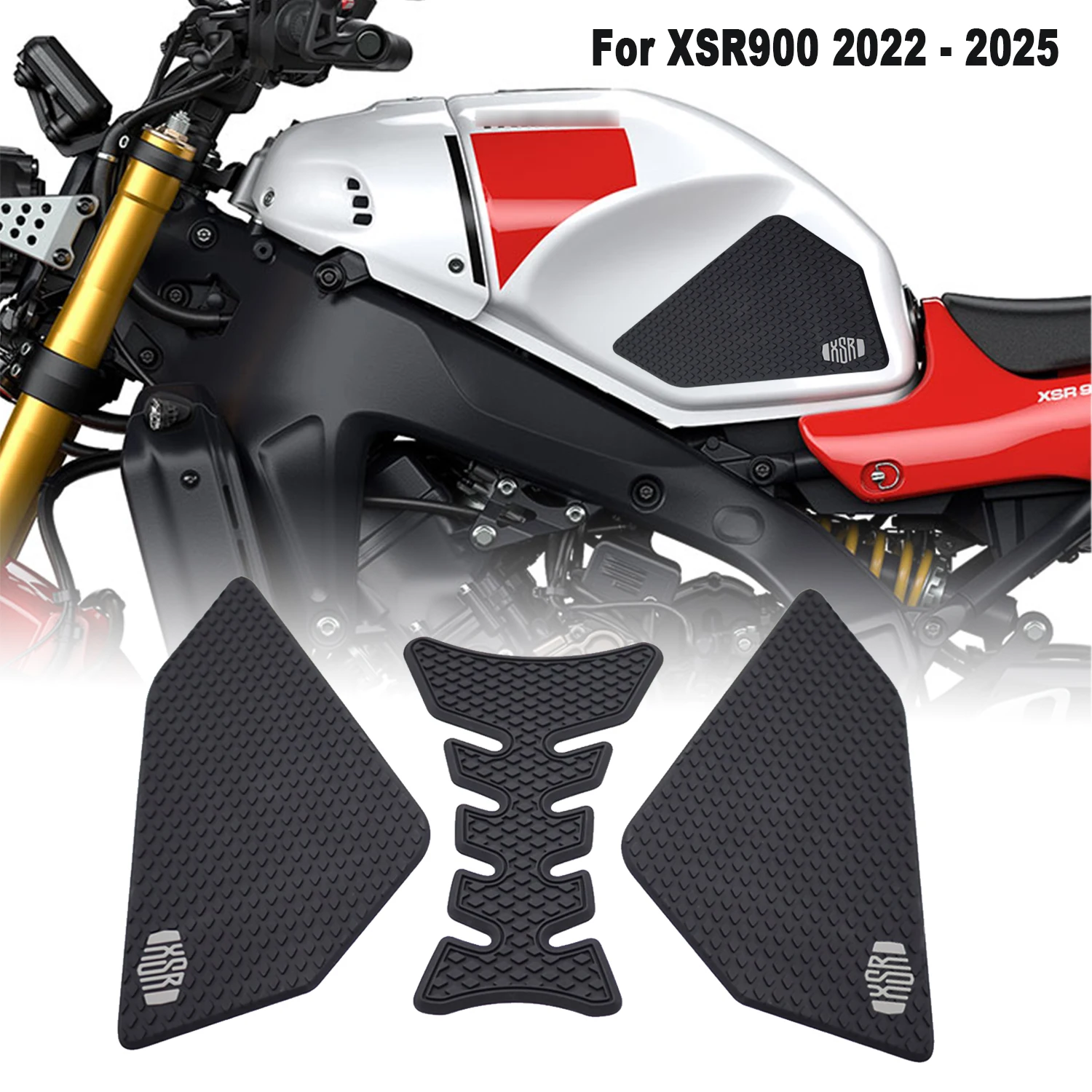 

Rubber Fuel Tank Side Pad Stickers For XSR900 XSR 900 xsr900 2022 -2024 2025 Gas Knee Grip Traction Pad xsr900