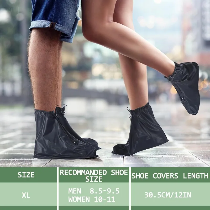 Cubiertas de zapatos impermeables y a prueba de lluvia de silicona reutilizables, cubiertas de zapatos antideslizantes, protectores de accesorios deportivos para hombres y mujeres